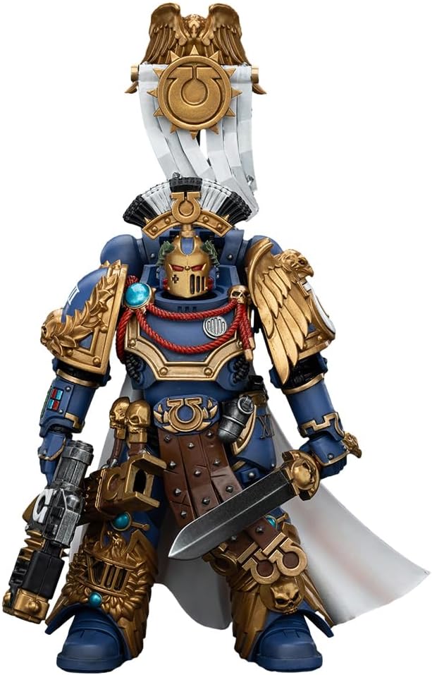 JOYTOY Warhammer 40,000 1/18 Action Figure Ultramarines Legion Praetor with Power Sword and Volkite Serpenta Collection Model Birthday Gift JT00126