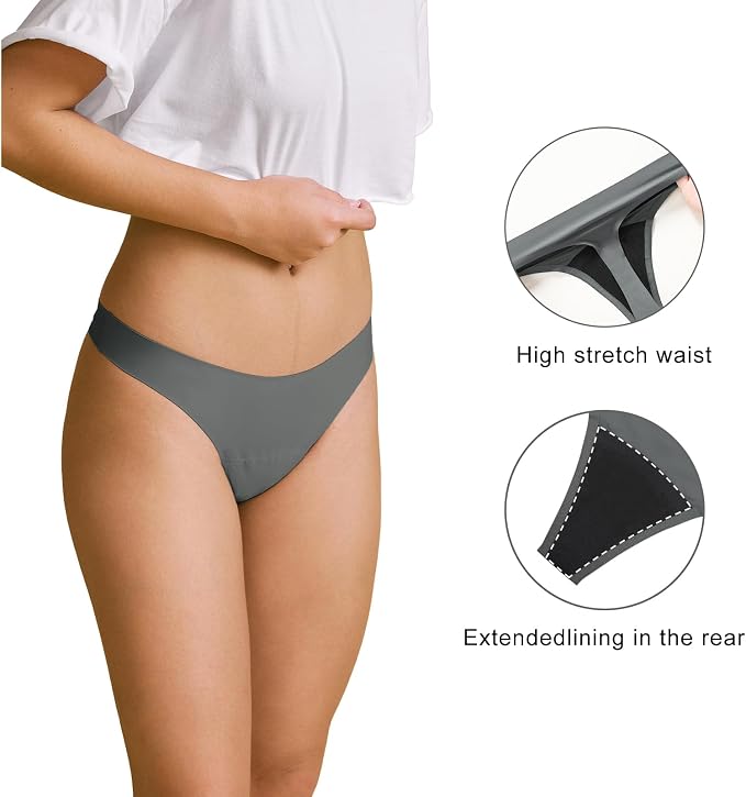 SHARICCA Women Postpartum Period Thongs 4 Layers Leakproof Underwear Panties for teen ladies Multipack
