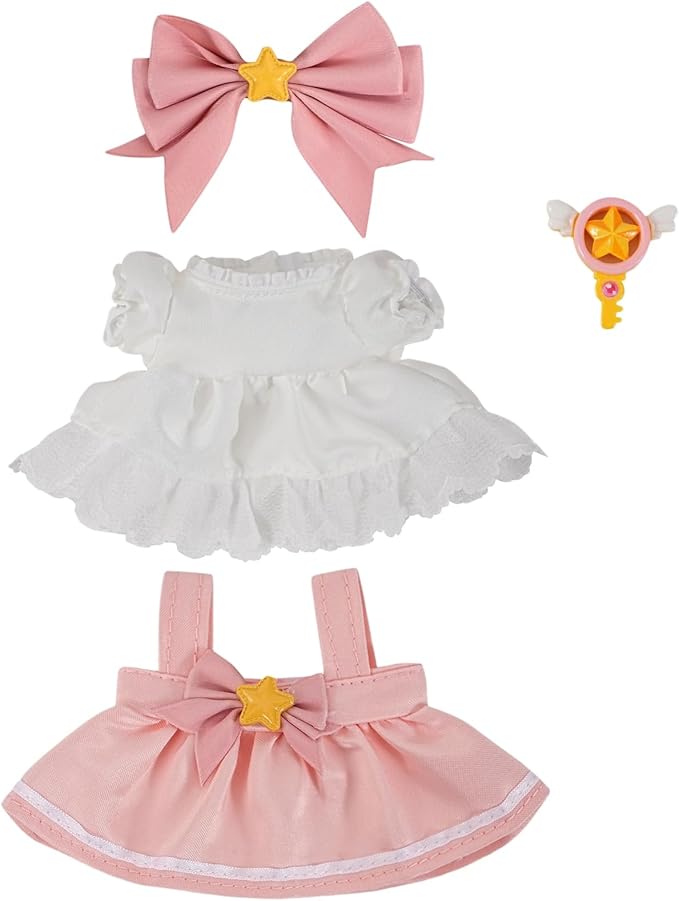 17cm Doll Clothes,6.7 Inches(15-17cm ) Cute Clothes Suitable for Dolls Accessories, 4-Piece Clothes for Dolls Outfit (NO Doll) (Pink Princess)
