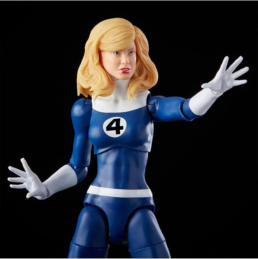 Marvel Legends Series Retro Fantastic Four Marvel's Invisible Woman 6-inch Action Figure Toy, Includes 3 Accessories , Blue