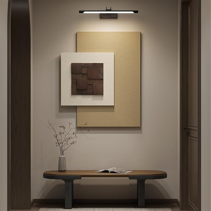 Cuspin Large 3D Wood Textured Neutral Wall Art, Modern Minimalist Wooden Artwork for Walls, Cotemporary Abstract Geometric Beige Wall Decor for Living Room Bedroom Dining Room Hallway