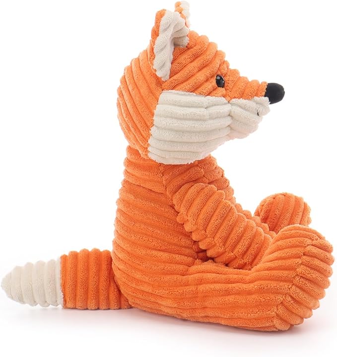 Apricot Lamb Toys Plush Corduroy Fox Stuffed Animal Soft Cuddly Perfect for Child (Medium, 12 Inches)