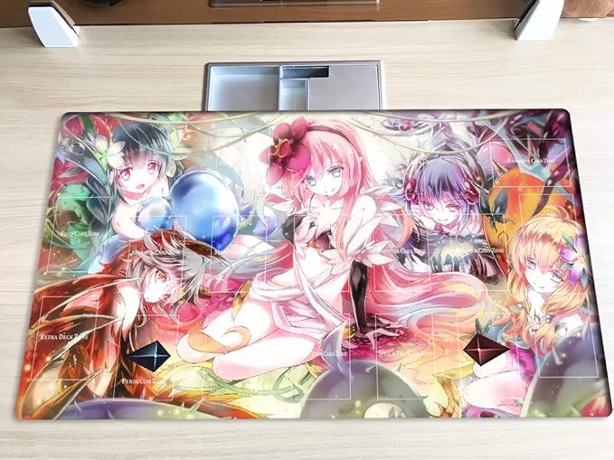 New Mlikemat Playmat Traptrix Girls TCG CCG OCG Trading Card Game Mat with Zones + Free Bag (ZD014-080-A)