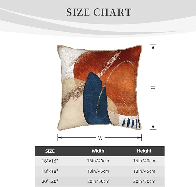 Navy Blue Burnt Orange Velvet Pillow Covers 16x16 Inch Boho Geometric Mid Century Throw Pillows for Couch Farmhouse Cushion Covers Pillowcase Modern Abstract Pillow Cases For Sofa Bed Outdoor Decor