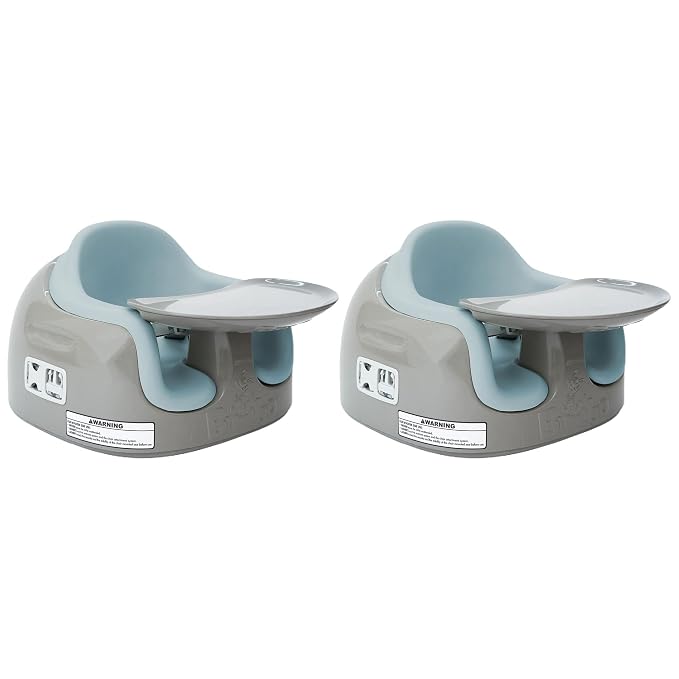 Bumbo 2 Pack 3-in-1 Multi-Seat for 6 to 36 Months, Travel Baby Feeding & Play Floor Seat, All-in-One Portable Booster with Tray & Toddler High Chair, Breige/Desert Mirage