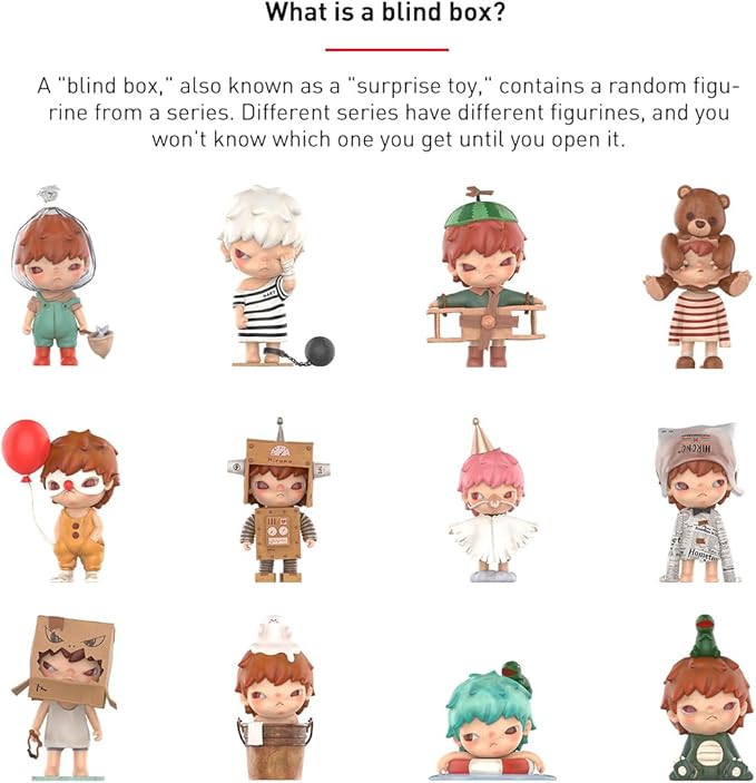 POP MART HIRONO Little Mischief Series, Hirono Blind Box Figures, Random Design Action Figures Collectible Toys Home Decorations, Holiday Birthday Gifts for Girls and Boys, Single Box
