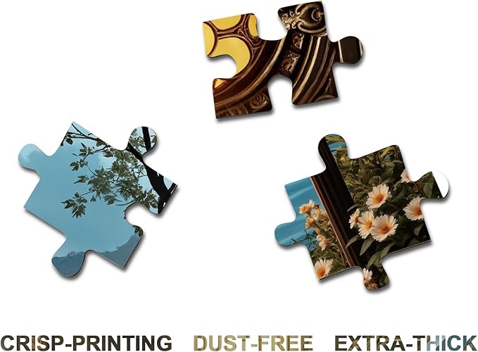 Wonderful Hourglass Hotel Puzzles for Adults 1000 Pieces Nature, Pretty Landscape Lake Art Jigsaw Puzzles, Beautiful Stars Night Flower Garden Puzzle