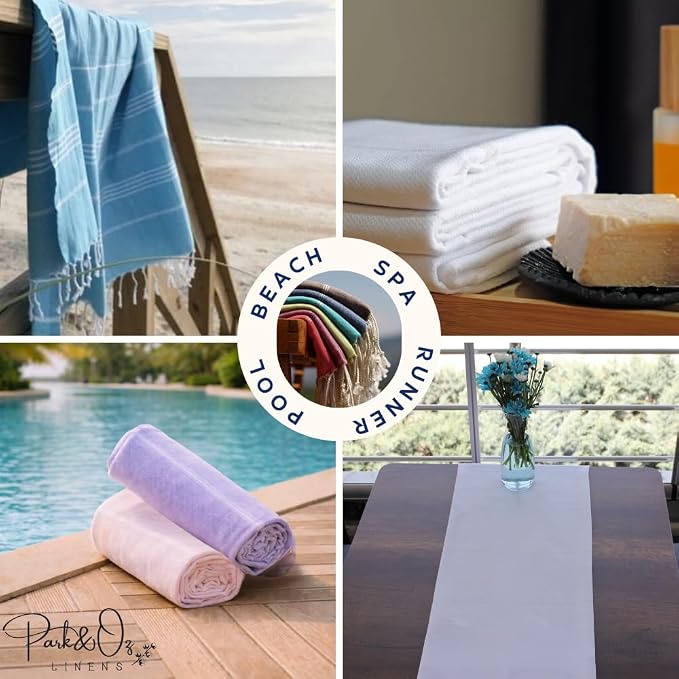 PARK&OZ Turkish Beach Towel – Single Pack Oversized 100% Cotton Quick-Dry & Sand-Free 72"x40" – Ultra-Absorbent, Lightweight & Compact Pool Towel for Beach, Travel, Spa, Gym, Camping & Home(Pink)