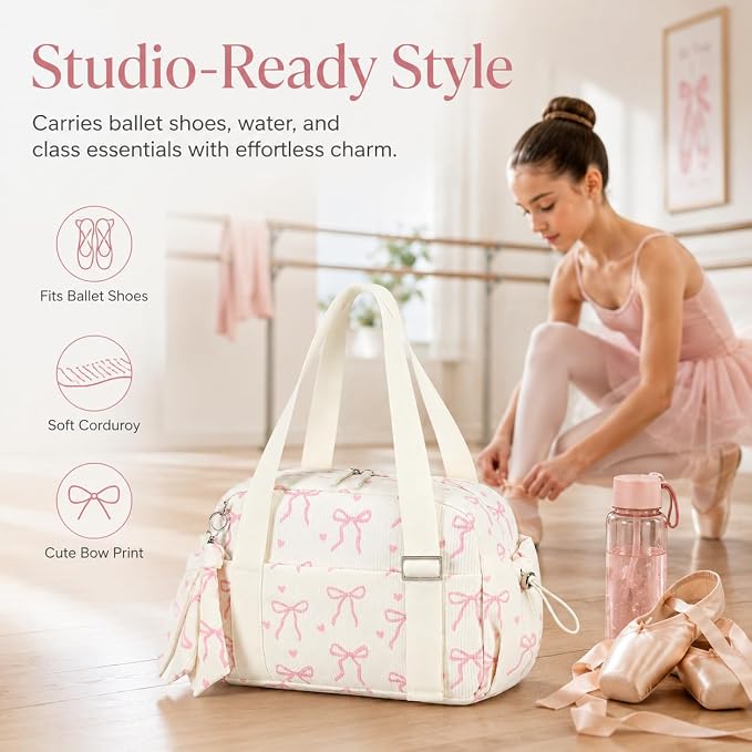 LOIDOU Aesthetic Mini Gym Bag for Women with Wet Dry Pocket, Lightweight Corduroy Dance Ballet Gymnastic Small Tote Bag for Workout Yoga Clean Girl Lifestyle Overnight Weekend Trip
