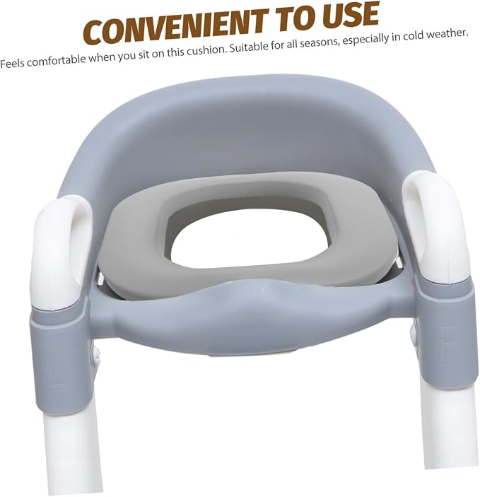 Toddmomy Toilet Ladder Pu Mat Boys and Girls Potty Training Seat Cover Washable Pad for Toddlers