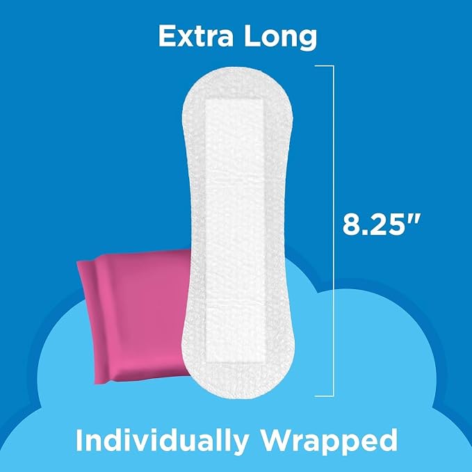 Equate Extra Protection Everyday Panty Liners, Extra Long Length, Unscented, 93 Count