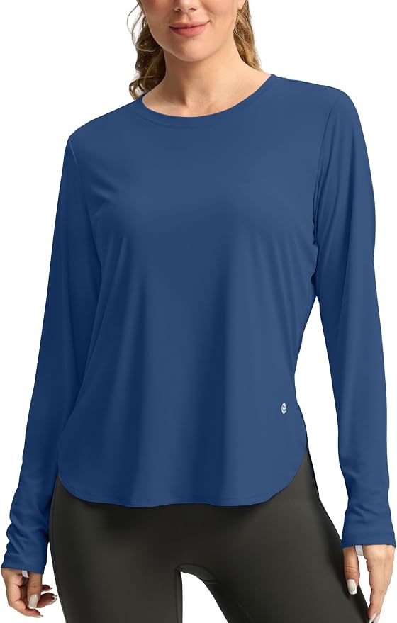Women's Sun Shirts UPF 50+ Long Sleeve UV Protection Shirt Lightweight Quick Dry Workout Hiking Tops for Women