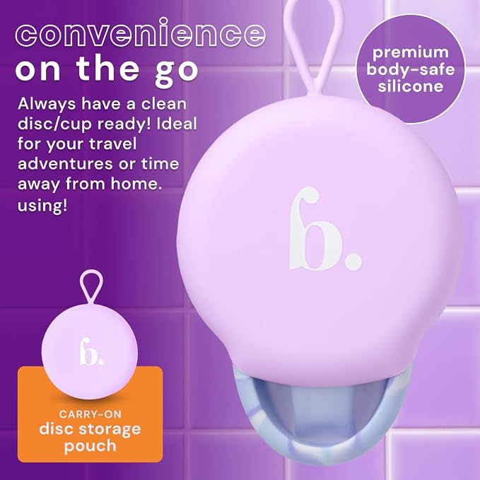 Bodyotics Menstrual Disc & Cup Period Care Pack with Water-Based Lube | Menstrual Cup and Disc Reusable Set with Carrying Pouch and Personal Lubricant; Includes E-Book Guide