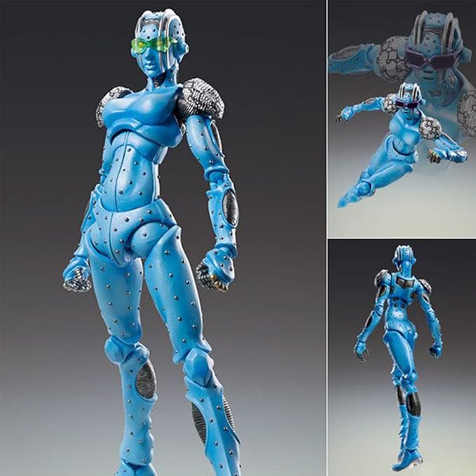 Stone Free Action Figure Movable Anime Figures 5.9" JJBA Super Action Statue Cujoh Jolyne Figurine Models Desktop Decoration Collections