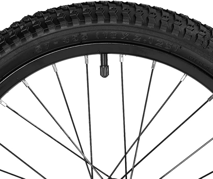 JOYSTAR 12 14 16 18 20 Inch Kids Bike Front Wheels Replacement Bicycle Wheels with 12-20 Inch Solid Air Rubber Tire & Inner Tube Don't Fit Huffy Bike Black & White
