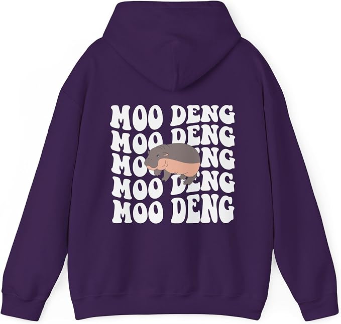 YOUNG GREEN Moo Deng Cute Sweatshirt Moo Deng Bouncy Pig T-Shirt The Cute Baby Hippo Sweatshirt Gift For Womens