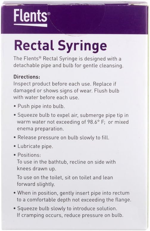 Flents Reusable Rectal Syringe Bulb, 8 oz Enema & Douche Kit, Latex-Free | Large Capacity Set Supports Personal Hygiene Needs, Comfortable Components For Routine Use, Durable, Reusable Design
