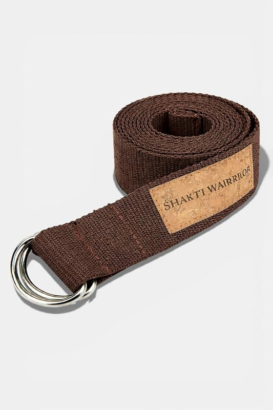 Shakti Warrior Nama Yoga Strap - made from organic cotton using non harmful dyes and sliding metal buckle. 8' (244 cm) Weight: 0.1kg