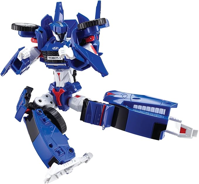 New TOBOT, TOBOT Y, Youngtoys Transforming Collectible Vehicle to Robot, Heroes Animation Character Toys for Kids 3 and up Transform Toys Cars, Large Size 10-inch