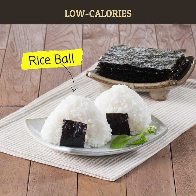 CHOI's 1(Daechun) Roasted Seaweed, Gim, Sushi Nori /(50 full sheets) /Gold Grade/Product of Korea/Kimbap, Gimbap, Keto, Gluten Free, Full of Fiber, Vitamin, Mineral, High protein