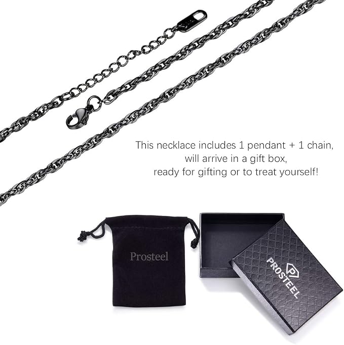 PROSTEEL Personalized Customize Celtic Knot Cross Diffuser Black Necklace,Aromatherapy Locket,Stainless Steel Essential Oil Diffuser,Essential Oil Necklace,Women Jewelry