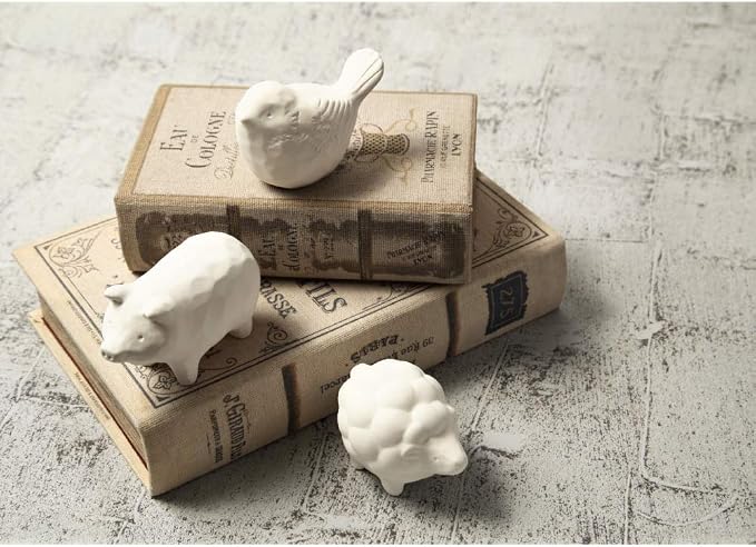 Aroma Ceramic Stone Diffuser [Made in Japan] Aromatherapy Passive Essential Oil Diffuser, Non-Electric Eco-Friendly, Unique, Cute, Animal, Design for Women, Men, and Gifts (3pcs Set)