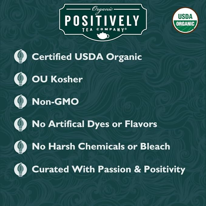 Organic Positively Tea Company, Chamomile Herbal Tea Bags, 20 Count
