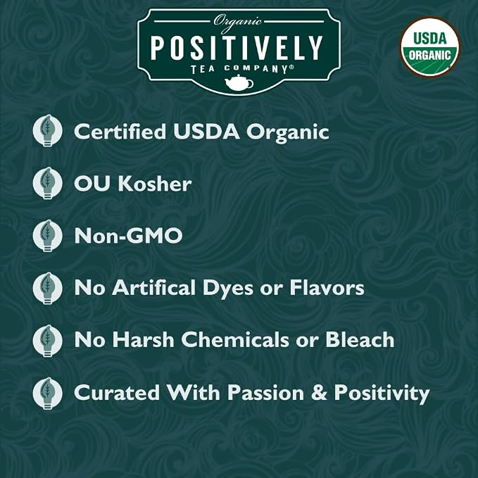 Organic Positively Tea Company, Lemon Pound Cake, Herbal Tea Bags, 20 Count