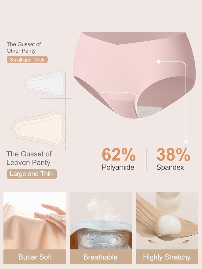 Camel Toe Underwear for Women Seamless Underwear No Show Camel Toe Concealer Invisible Workout Gym Yoga Panties