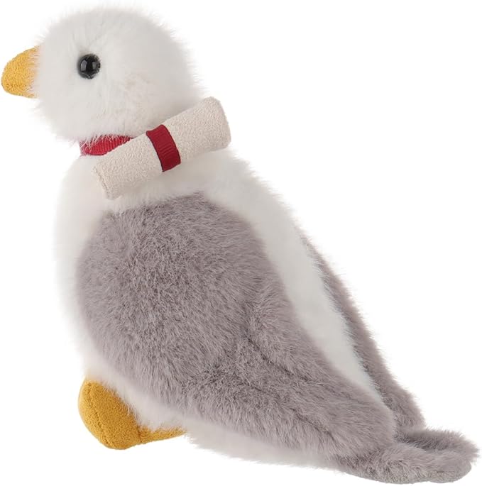 Apricot Lamb Messenger Seagull Plush Stuffed Animals for Kids, Soft Cute Plush Toys for Baby Girl and Boy, Fluffy Messenger Seagull Grey