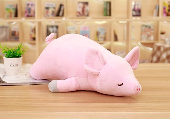 Stuffed Plush Pig Animal Toys 20 Inches Pink Piggy Animal Stuffed Plushies Super Soft Cute Cuddly Pillow Cushion Stuff Dolls Gifts for Children Kids Boys Girls Room Decor Bed Nursery, 20Inches