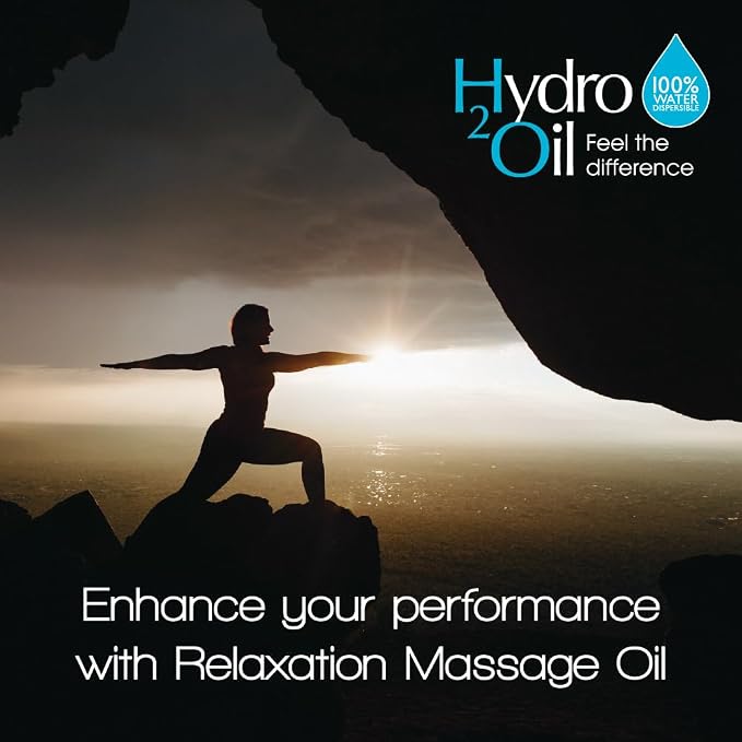 Hydro 2 Oil Relaxation Massage Oil 8.4 fl oz - Water Dispersible Formula with a Strong Lavender Scent for the Ultimate Relaxing Massage