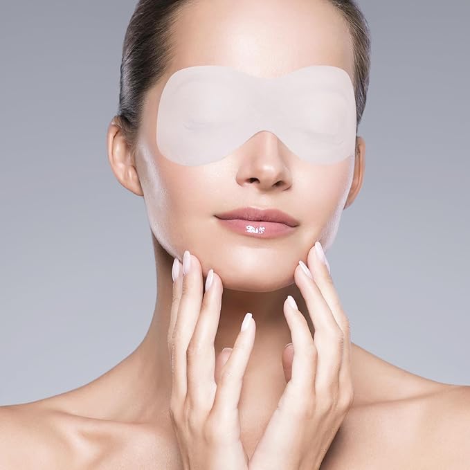 50 Sheets Disposable Eye Pads, Non-Woven Cotton Paper Facial Masks for Skincare & Spa, DIY Clear Moisturizing Eye Care Beauty Sheets