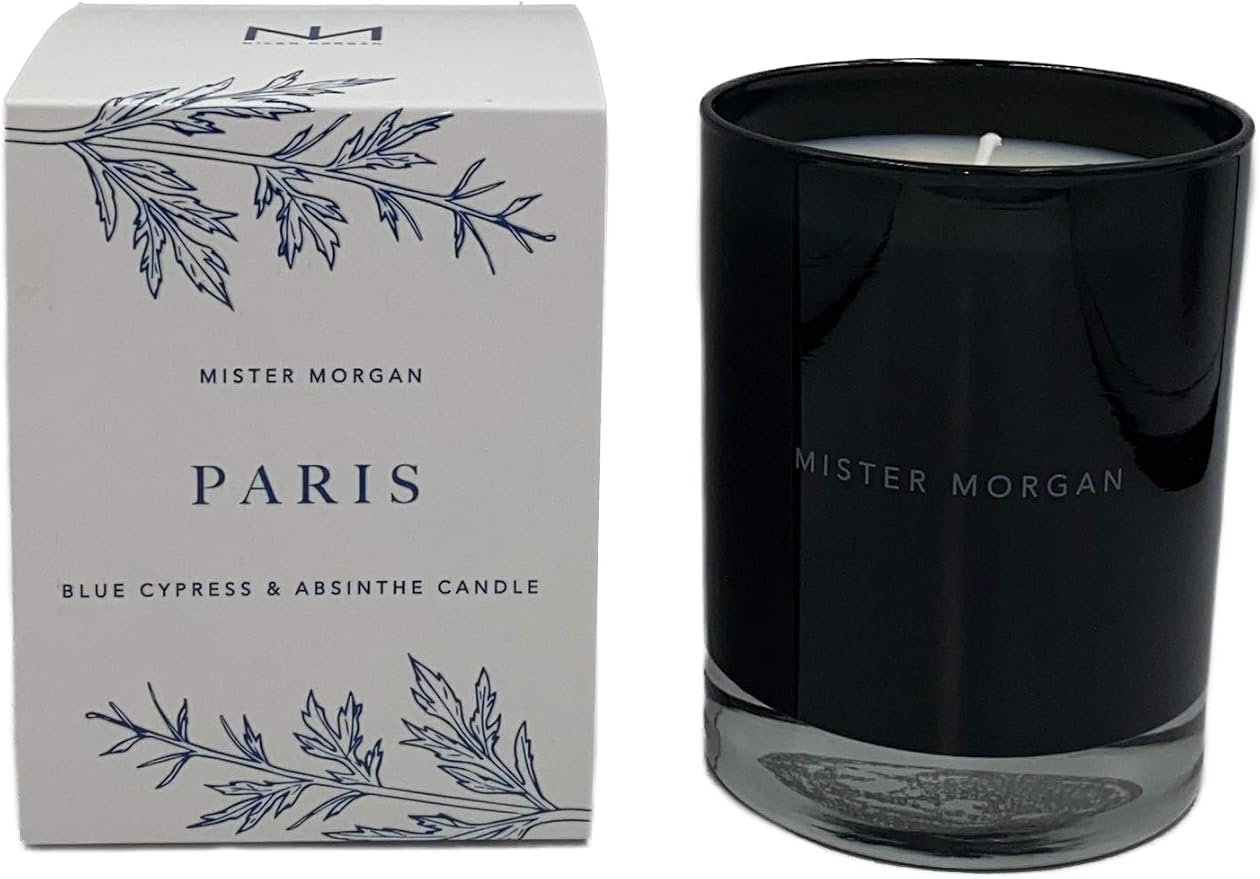 Mister Morgan Paris Blue Cypress and Absinthe Candle, 11 Ounces