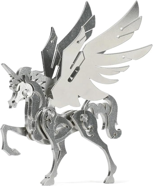 Mythical Unicorn 3D Metal Puzzle Model for Adults, DIY Animal Sculpture 3D Model Kit Immersive Creative Building Model Art Desk Decor