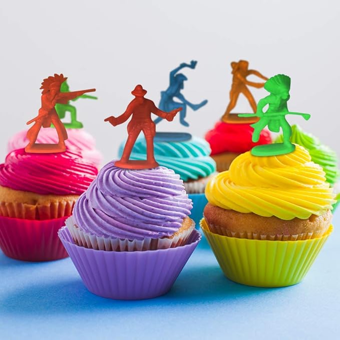 ArtCreativity 144 PCS Cowboy & Indian Action Figurines Assortment – Bulk Mini Plastic Figures in Assorted Colors & Poses – Party Favors, Goodie Bag Fillers, Toys for Kids, Decorations