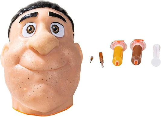 Pimple Popping Toy, Realistic Silicone Face Acne Simulator with Tweezers for Stress Relief, Sensory Fidget Game Gift for Adults and Teens Office Home (Blackheads with Black sebum)