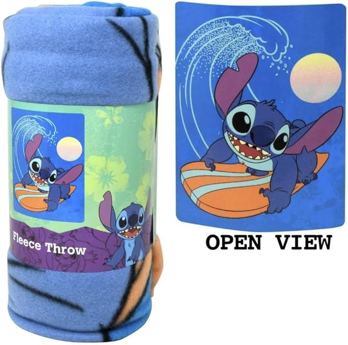 Disney Lilo and Stitch 45 x 60 Inch Fleece Throw Blanket