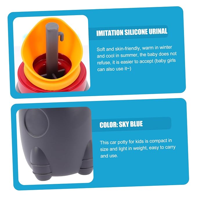 Yardwe Portable Urinal Potty Training Cup Leakproof Emergency Toilet for Boys Travel Camping Car Use
