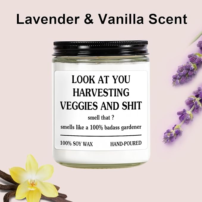 Gardening Gifts for Women - Unique Plant Lover Present, Fathers Day, Funny Garden Gift, Relax Candle, Best Gift for Gardeners, Valentine Gifts Cool Plant Mom, Funny Garden, Growing Candle