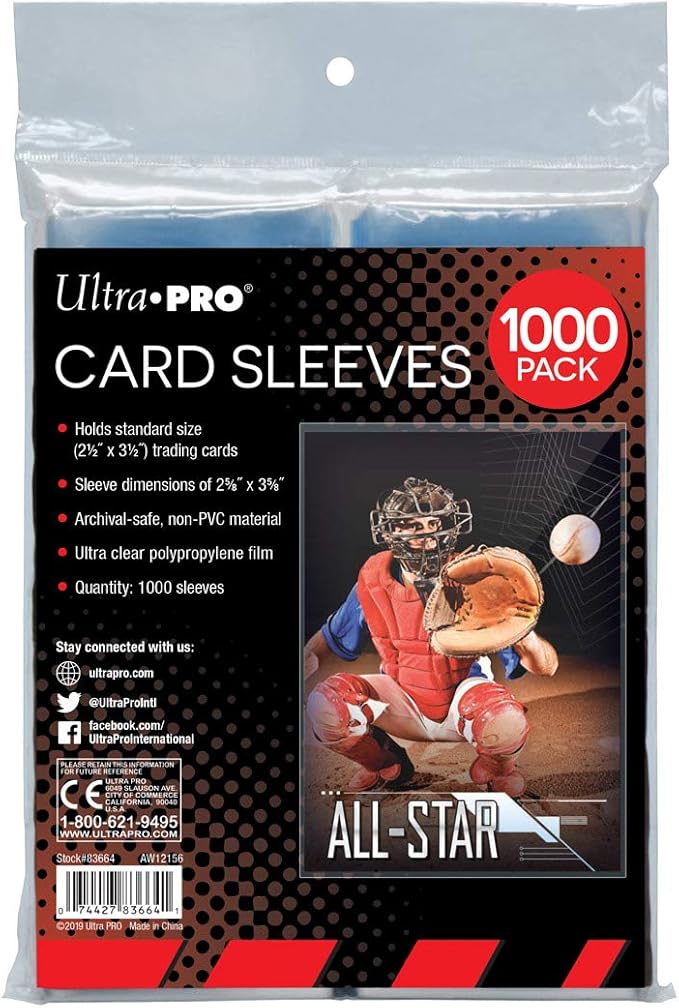 2.5" x 3.5" Soft Trading Card Penny Sleeves (1000ct)
