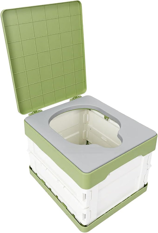 Generic Foldable Travel Potty, Portable Toddler Potty Training Toilet with PU Soft Seat Leak Proof for Car Camping Outdoor