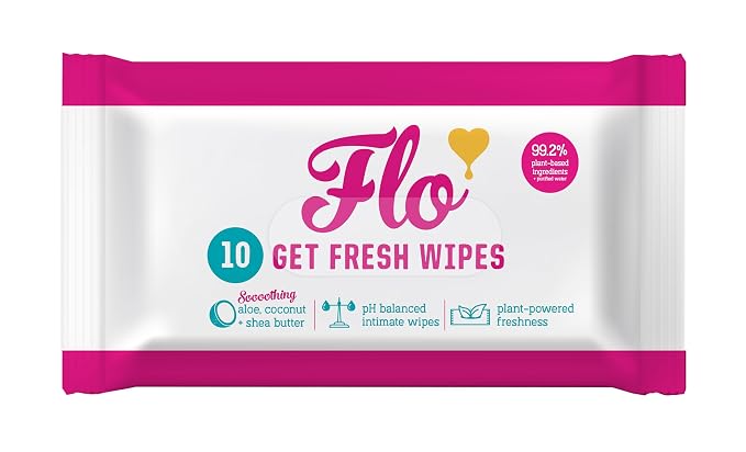 Here we Flo Wipes Get Fresh, 10 CT