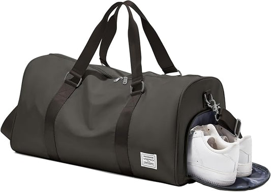 Travel Duffle Bag,Weekender Overnight Bags for Women with Shoes Compartment,Tote Gym Bag Personal Item Carry On Bag for Travel Business Trips Sport Hospital Dance Coffee Brown