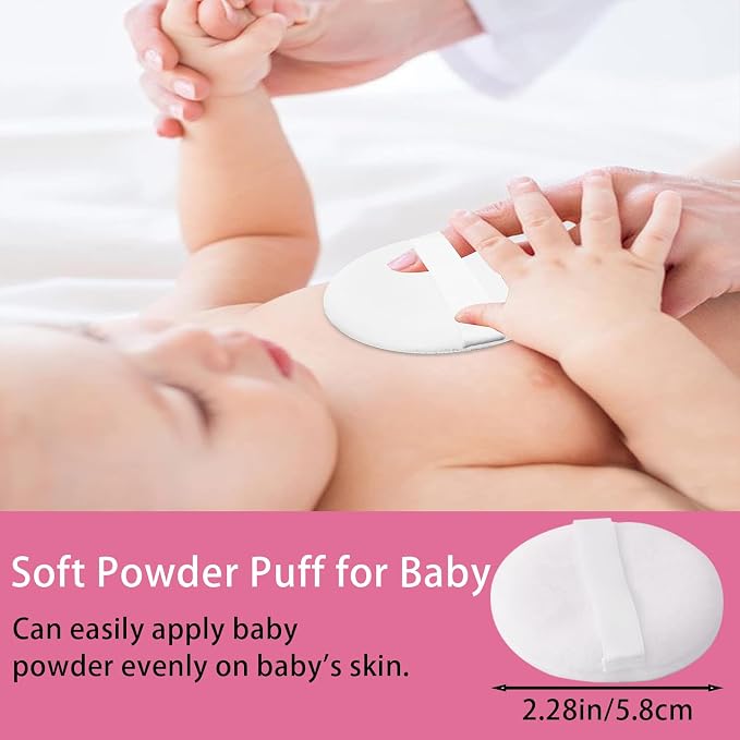 SHIMIDO Body Powder Puff and Container, 3.15" Portable Empty Body Powder Container for Baby Women's Loose Dusting Powder, Powder Case Box with Lids for Bath, Travel and Home Use (Yellow flower)