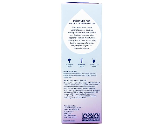 Replens Long-Lasting Vaginal Moisturizer - 8 ct, Pack of 4