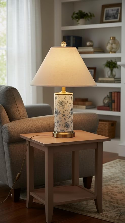Aspen Creative 32201A Hardback Empire Spider Lamp Shade in Cream, 6" Top x 19" Bottom x 12" Slant Height