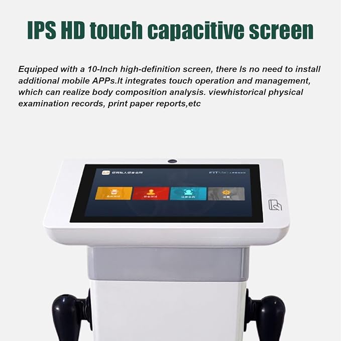Smart Body Composition Analyzer 10.1 inch HD Touch Body Composition Monitor Health Analyzer Measurement Analysis Fat Testing Machine Human Analyzer Monitor Health Analyzer with Printer