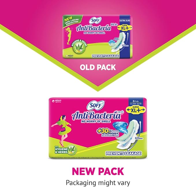 Sofy 99.9% Sanitary Pads - 44 Pads (Super XL Plus) - 323mm