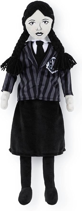 Jay Franco Wednesday Addams Plush Pillow Buddy - Super Soft Stuffed Character Pillow - Polyester Microfiber, 26 Inches
